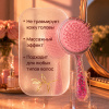 Расческа для волос массажная 15х7 см, с блестками прозрачный/розовый, MONTE VITA (МОНТЕ ВИТА), 457424