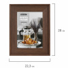 Рамка 15х21 см небьющаяся, багет 40 мм пластик, BRAUBERG "Walnut", цвет орех, 391264