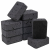 Губки для посуды 9,5х7х3,5 см, КОМПЛЕКТ 10 шт., BIG BLACK, КРУПНОПОРИСТЫЙ поролон с абразивным слоем, LAIMA, 608650