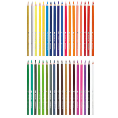 Карандаши цветные акварельные BRAUBERG PREMIUM AQUARELLE, 36 цветов, трехгранные, утолщенный грифель 4 мм, натуральное дерево, 181674