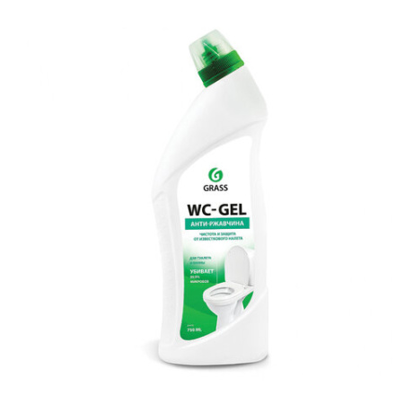 Средство для уборки санитарных помещений 750 мл, GRASS WC-GEL АНТИРЖАВЧИНА, кислотное, гель, 219175