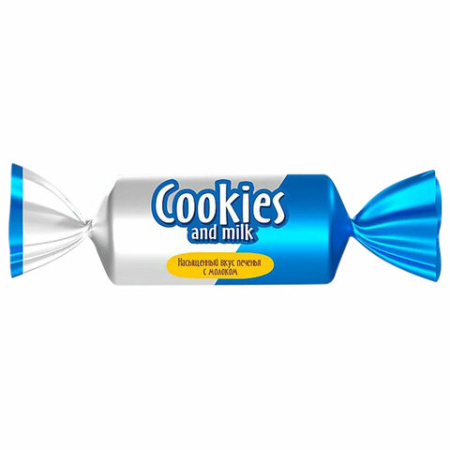Батончики шоколадные COOKIES AND MILK молочные со сливочным печеньем, 500 г, РНК650