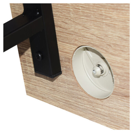 Стол на металлокаркасе BRABIX "LOFT CD-006", 1200х500х730 мм, 2 полки, цвет дуб натуральный, 641226