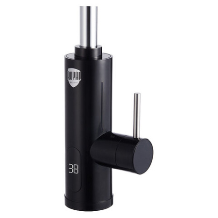 Водонагреватель проточный электрический ROYAL THERMO QuickTap, 3,3 кВт, 1,48 л/м, кран, черный, НС-1588899