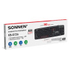 Клавиатура проводная USB, 104 клавиши, SONNEN KB-8136, черная, 513946
