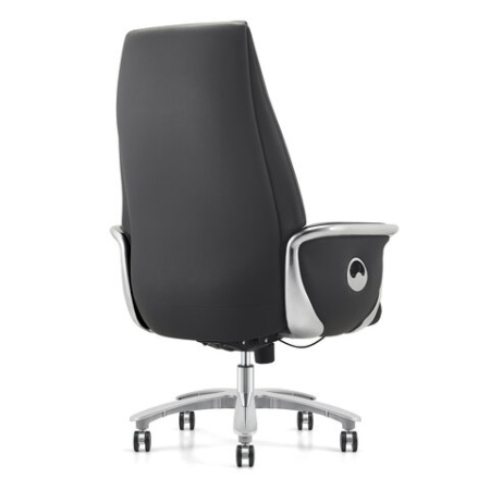 Кресло HAWASAN PREMIUM "EX-800", до 200 кг, синхромеханизм, алюминий, экокожа, черное, 533234