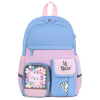 Рюкзак BRAUBERG PASTEL с термонашивками в комплекте, "Friendly bunnies", голубой, 40х29х14 см, 271423