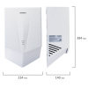 Сушилка для рук ВЫСОКОСКОРОСТНАЯ SONNEN K2022B, 1300 Вт, 150 м/с, IPX1, 72 дБ, белая, пластиковый корпус, 607192