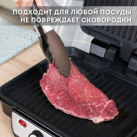 Набор силиконовых кухонных принадлежностей с деревянными ручками 12 в 1, серо-коричневый, DASWERK (ДАСВЕРК), 608195