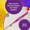 Кисти ЮНЛАНДИЯ, набор 6 шт. (СИНТЕТИКА: круглые № 2, 3; плоские № 4, 5, 6, 8), блистер с европодвесом, 200890