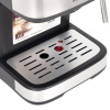 Кофеварка рожковая ручной капучинатор SONNEN CM8501, 1100 Вт, 1,5 л, 15 бар, черная/серебро, 456335