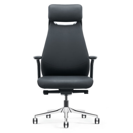 Кресло HAWASAN PREMIUM "X-ONE EX-830", синхромеханизм, алюминий, экокожа, черное, 533239