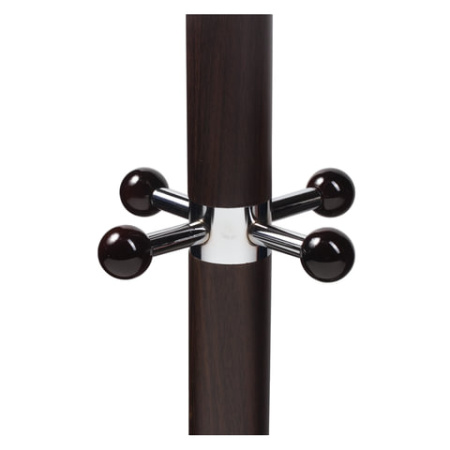 Вешалка-стойка BRABIX "CR-274", металл/мрамор, 1,8 м, на диске диаметром 36 см, 5 крючков + 4 дополнительных, венге, 601744