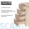 Стол письменный/компьютерный BRABIX "Scandi CD-016", 1100х500х750 мм, 4 ящика, дуб сонома, 641892, ЦБ013707-2