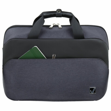 Сумка портфель BRAUBERG MODERN с отделением для ноутбука 15-16", откидная крышка, серая, 29х42х11 см, 270828