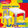 Стол детский + стул BRABIX KIDS CS-003, 2-7 лет, пластик белый + серый, 533292
