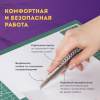 Нож универсальный 9 мм BRAUBERG "Metallic", металлический корпус (рифленый), автофиксатор, блистер, 236971