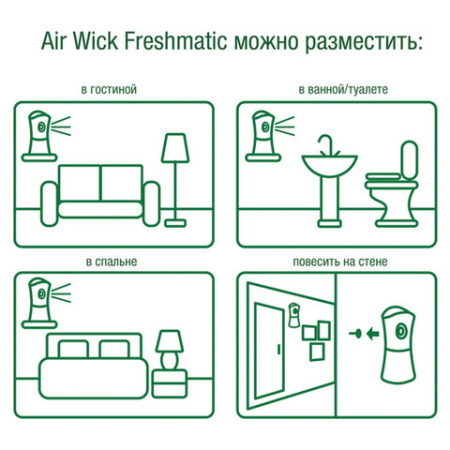 Освежитель воздуха автоматический со сменным баллоном 250 мл, AIRWICK Pure, "Цветущая сакура"