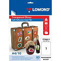 Пленка LOMOND для струйных принтеров, самоклеящаяся, прозрачная, 100 мкм, А4, 10 шт.