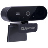 Веб-камера DEFENDER G-lens 2590 QHD, 3,7 Мп, микрофон, USB 2.0, регулируемый крепеж, черная, 63113