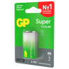 Батарейка 1 шт., GP Super G-Tech, Крона (6LR61, 6LF22, 1604A), алкалиновая, блистер, 1604A-5CR1, 1604A-BC1