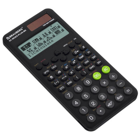 Калькулятор инженерный BRAUBERG SC-991ES-PLUS-BK (164х80 мм), 552 функции, 10+2 разряда, ЧЕРНЫЙ, 272651