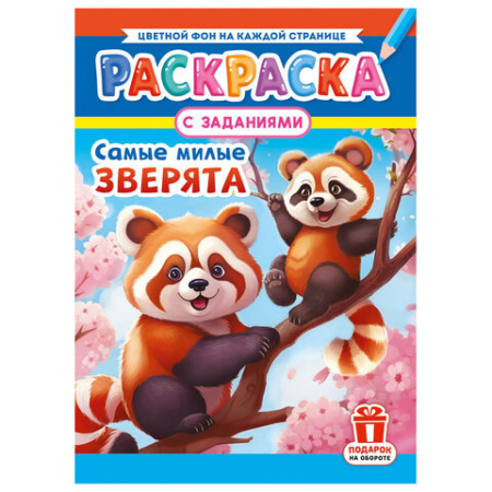 Раскраска с заданиями "Для мальчиков и девочек" с цветным фоном, А4, 16 стр., 21х29 см, АССОРТИ, ЛиС