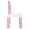 Стол детский + стул BRABIX KIDS CS-003, 2-7 лет, пластик белый + розовый, 533291