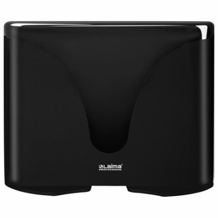 Диспенсер для полотенец EXTRA LAIMA PROFESSIONAL, (Система H2), Z-сложения, черный, ABS-пластик, 609473