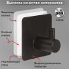Крючки самоклеящиеся универсальные 4,5x4,5 см, КОМПЛЕКТ 4 шт., сталь, черные, LAIMA Home, 608786