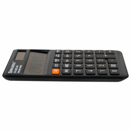 Калькулятор карманный BRAUBERG CX-102C-BK (76x126 мм), 12 разрядов, двойное питание, ЧЕРНЫЙ, 272647