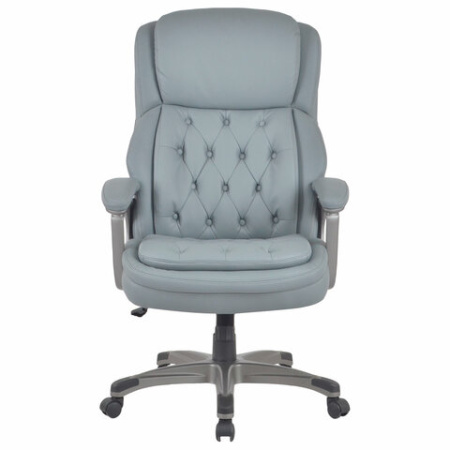 Кресло BRABIX PREMIUM "Regal EX-557", НАГРУЗКА до 150 кг, пружинный блок, экокожа, серое, 532946