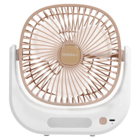 Вентилятор настольный CENTEK CT-5041, USB-питание, 3 режима, LED-подсветка, d=10 см, 5 Вт, белый
