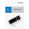 Флеш-диск 8 GB, SMARTBUY Quartz, USB 2.0, черный, SB8GBQZ-K