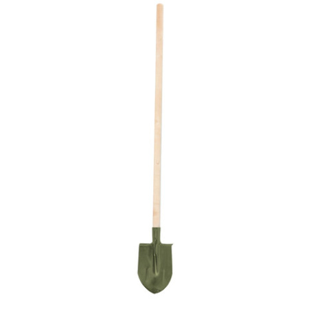 Лопата штыковая 20х28,5 см, с ребрами жесткости, высота 145 см, деревянный черенок, КМ000882