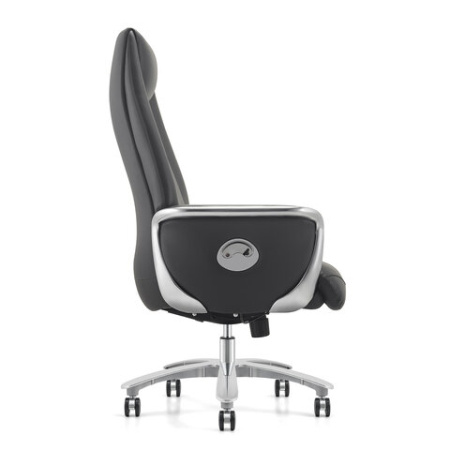 Кресло HAWASAN PREMIUM "EX-800", до 200 кг, синхромеханизм, алюминий, экокожа, черное, 533234