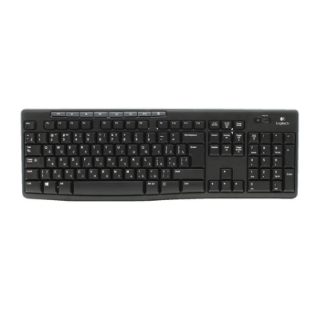 Набор беспроводной LOGITECH MK270, клавиатура, мышь 2 кнопки + 1 колесо-кнопка, черный