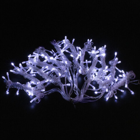Электрогирлянда-занавес комнатная вид: "Штора", 3х2 м, 144 LED, холодный белый, 220 V, ЗОЛОТАЯ СКАЗКА, 591351