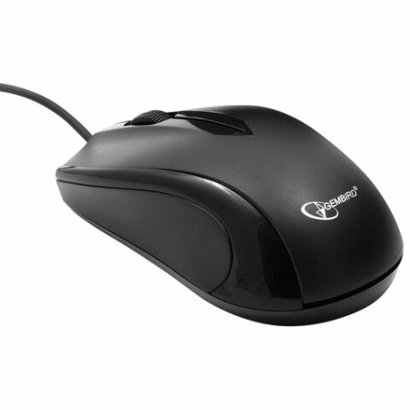 Мышь проводная GEMBIRD MUSOPTI9-905U, USB, 2 кнопки + 1 колесо-кнопка, оптическая, черная