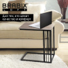 Стол журнальный на металлокаркасе BRABIX "LOFT CT-002", 450х250х630 мм, цвет дуб натуральный, 641862