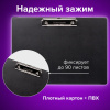 Доска-планшет ГОРИЗОНТАЛЬНАЯ (318х228 мм), А4, BRAUBERG "NUMBER ONE " с прижимом, картон/ПВХ, ЧЕРНАЯ, 232223