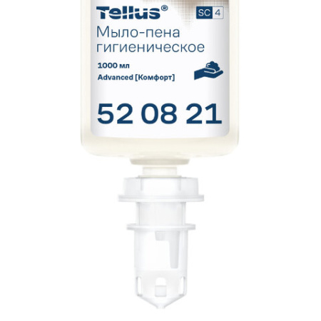 Картридж с жидким мылом-пеной одноразовый Tellus/TORK (Система S4) Advanced, гигиенический эффект, 1 л, 520821