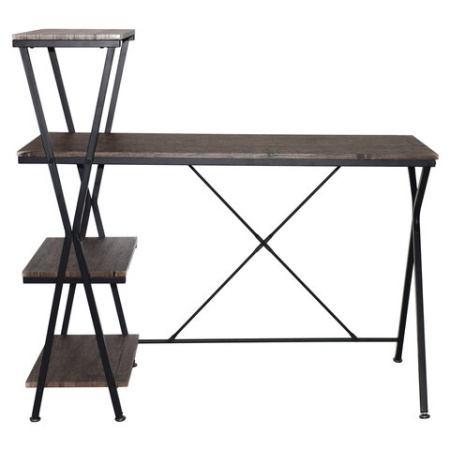 Стол на металлокаркасе BRABIX "LOFT CD-004", 1200х535х1110 мм, 3 полки, цвет