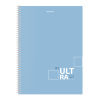 Тетрадь А4, 96 л., BRAUBERG, гребень, клетка, матовая ламинация, "UltraTone" (микс в спайке), 405317