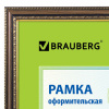 Рамка 30х40 см, небьющаяся, пластик, багет 30 мм, BRAUBERG "HIT4", орех с двойной позолотой, 391004