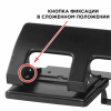 Дырокол металлический на 2-4 отверстия BRAUBERG "HL-4", до 15 л., черный, 221160