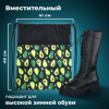 Мешок для обуви BRAUBERG БОЛЬШОЙ, с ручкой, карман на молнии, сетка, 49х41 см, "Авокадо", 271058