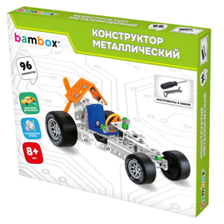 Конструктор металлический "Машинки" 4 вида ассорти, BAMBOX (БАМБОКС), 666367