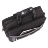 Сумка портфель BRAUBERG CARBON с отделением для ноутбука 15-16", 2 отделения, черная, 31х41х13 см, 240509