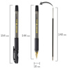 Ручка шариковая BRAUBERG BP-GT GLD BLACK, ЧЕРНАЯ, корпус тонированный, пишущий узел 0,7 мм, линия письма 0,35 мм, 144507